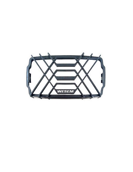 Schutzgitter für Scheinwerfer eckig 220x123 mm Gitter Schutz schwarz Kunststoff