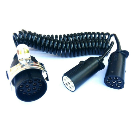 Elektrowendel Kabeladapter Spiralkabel 15P/24V und 2x 7P/24V Adapter Steckern