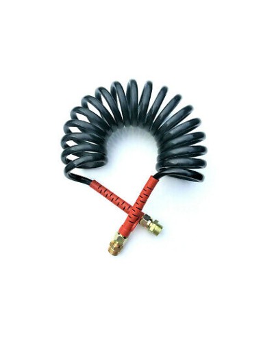 Luftwendel mit rotem Knicksch 4,5 m M22x1,5 Luftschlauch Spiralschlauch LKW
