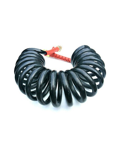 Luftwendel mit rotem Knicksch 4,5 m M22x1,5 Luftschlauch Spiralschlauch LKW
