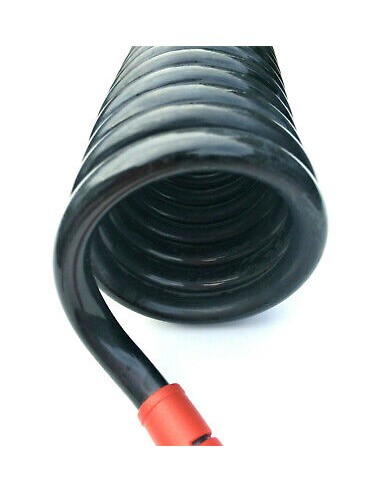 Luftwendel mit rotem Knicksch 4,5 m M22x1,5 Luftschlauch Spiralschlauch LKW