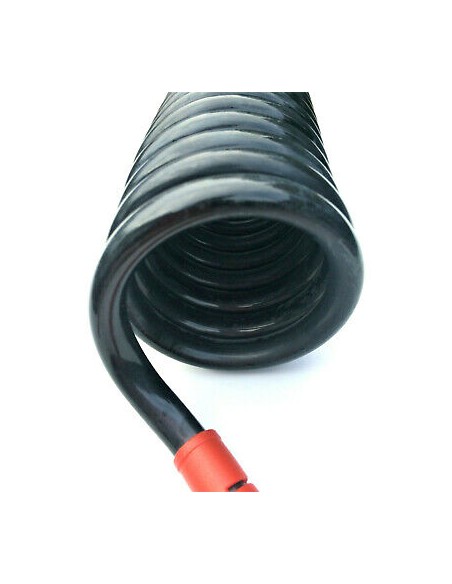 Luftwendel mit rotem Knicksch 4,5 m M22x1,5 Luftschlauch Spiralschlauch LKW