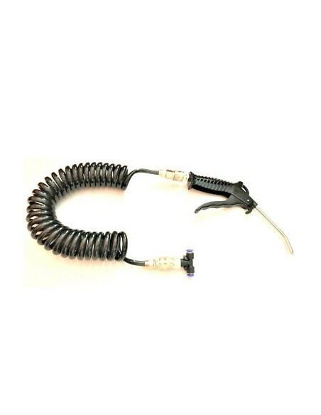 Druckluftpistole 5 m Spiralschlauch T-Stück Ausblaspistole Luftpistole LKW