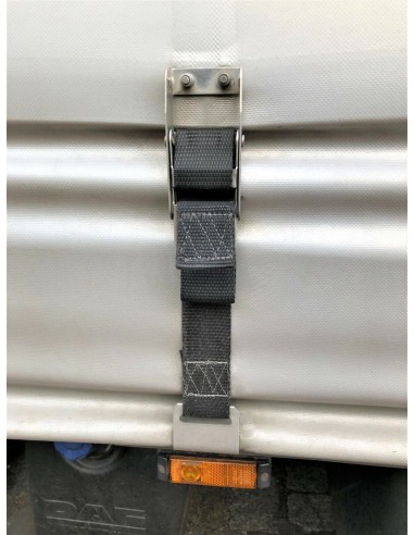Über-Totpunkt-Spanner mit Polyestergurt Flachhaken LKW Planenspanner verzinkt