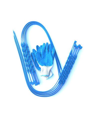 10x Anti-Rutsch Schneeketten m. Handschuhen Ketten Bänder Reifenkette Schnee PKW