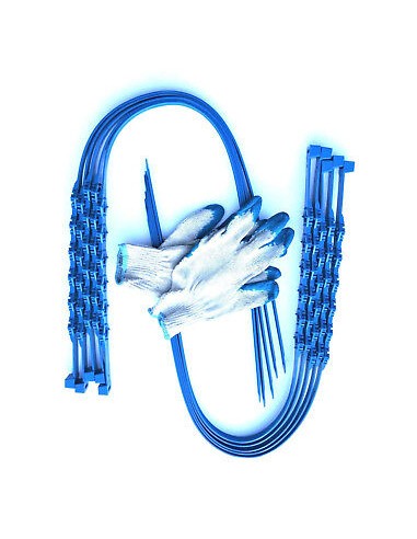 10x Anti-Rutsch Schneeketten m. Handschuhen Ketten Bänder Reifenkette Schnee PKW