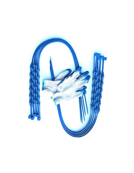 10x Anti-Rutsch Schneeketten m. Handschuhen Ketten Bänder Reifenkette Schnee PKW