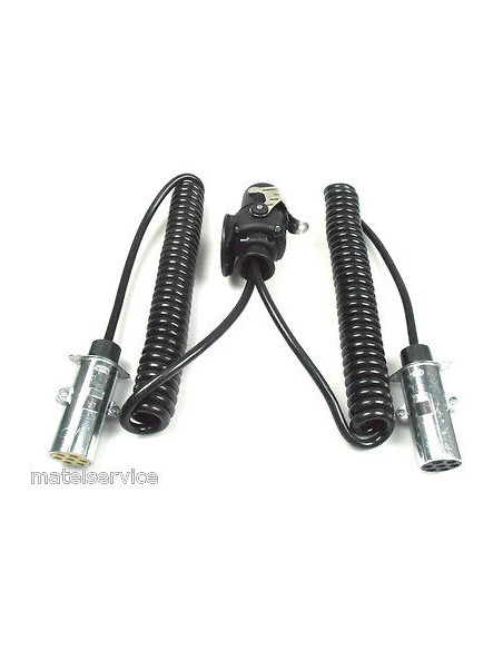 Elektrowendel 15P/24V Stecker und 2x 7P/24V STECKERN Spiralkabel Kabeladapter