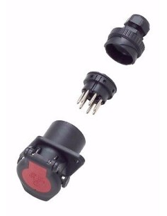ADR/ABS/EBS 7P/24V Steckdose LKW Schraube Original Erich Jaeger ISO 7638-1 2