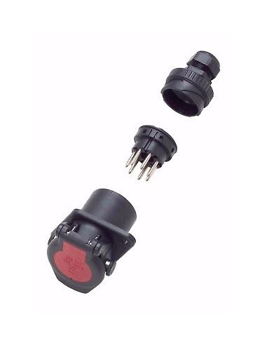 ADR/ABS/EBS 7P/24V Steckdose LKW Schraube Original Erich Jaeger ISO 7638-1