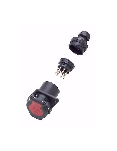 ADR/ABS/EBS 7P/24V Steckdose LKW Schraube Original Erich Jaeger ISO 7638-1