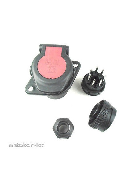 ADR/ABS/EBS 7P/24V Steckdose LKW Schraube Original Erich Jaeger ISO 7638-1