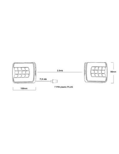 Lampenset LED 25 Magnet + Draht 7,5m