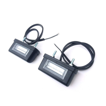 Kennzeichenleuchte Nummerschildleuchte 2xLED 83x30x40mm Universal mit Dreieck