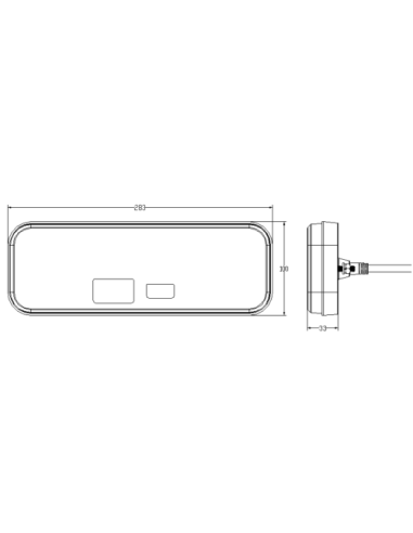 Rear Lamp Led 1224V Rectangle Left