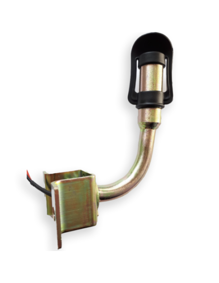 Blitzlichthalterung Messing Stahl Gummi - 8cm Kabel
