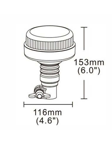 LED Rundumleuchte Warnleuchte Blinklicht Warnlicht 12xLED`s flex R65 R10