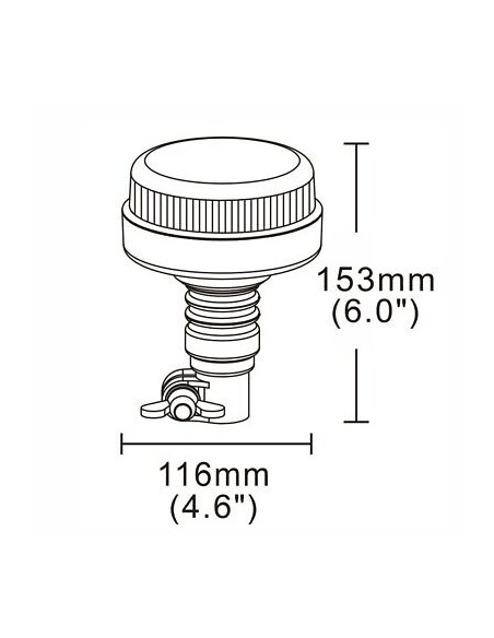 LED Rundumleuchte Warnleuchte Blinklicht Warnlicht 12xLED`s flex R65 R10