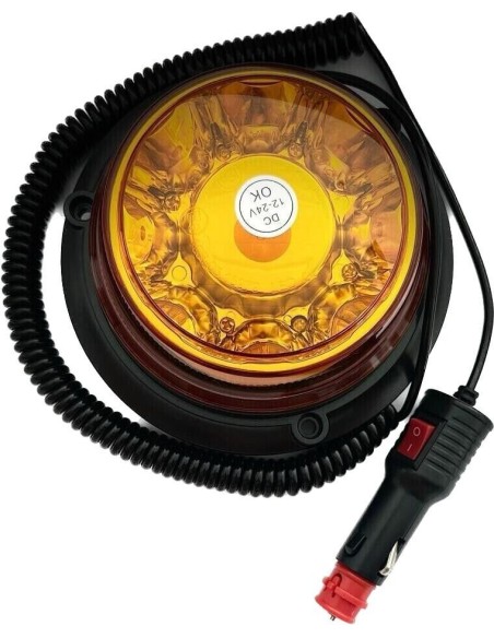 Rundumleuchte 4 Blitzmuster 12V 24V ECE R65 R10 E9 Magnet und Lampenstift SET