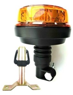LED Rundumleuchte  mit 4 Blitzmuster 12V 24V ECE R65 R10 E9 mit Halterung 2