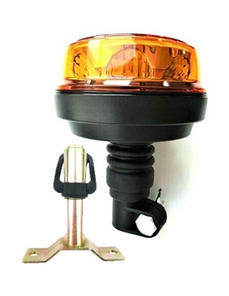 LED Rundumleuchte  mit 4 Blitzmuster 12V 24V ECE R65 R10 E9 mit Halterung