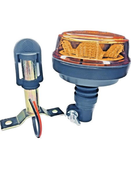 LED Rundumleuchte  mit 4 Blitzmuster 12V 24V ECE R65 R10 E9 mit Halterung