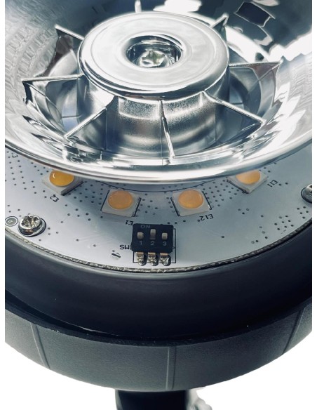 Rundumleuchte Warnleuchte LED 12-24V E9 ECE 10 R65 mit 3 Beleuchtungsmodi