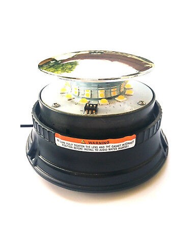 Rundumleuchte Warnleuchte 12 LED 12V 24V Sechs Blitz Zwei Blitz Rotation Magnet