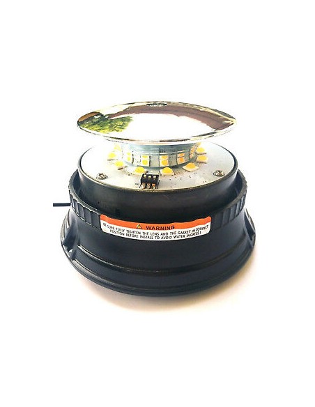 Rundumleuchte Warnleuchte 12 LED 12V 24V Sechs Blitz Zwei Blitz Rotation Magnet
