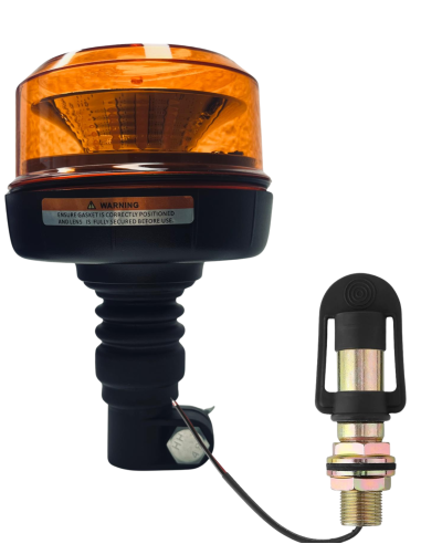Rundumleuchte Warnleuchte LED 12-24V E9 ECE 10 R65 mit Halterung I