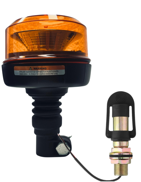 Rundumleuchte Warnleuchte LED 12-24V E9 ECE 10 R65 mit Halterung I