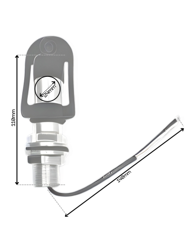 Rundumleuchte Warnleuchte LED 12-24V E9 ECE 10 R65 mit Halterung I