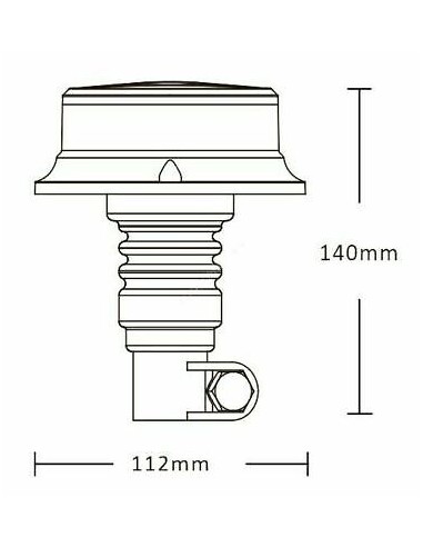 Orange weiß 18 LED Rundumleuchte 3 Blitzmuster 12V 24V ECE R65 R10 + Halterung U