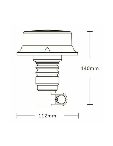 Orange weiß 18 LED Rundumleuchte 3 Blitzmuster 12V 24V ECE R65 R10 + Halterung U