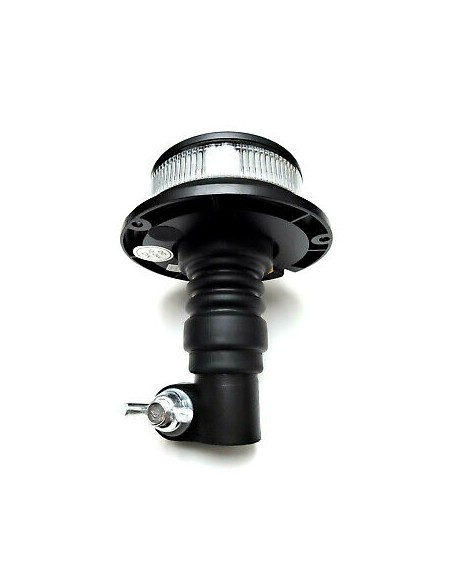 Orange weiß 18 LED Rundumleuchte 3 Blitzmuster 12V 24V ECE R65 R10 + Halterung U