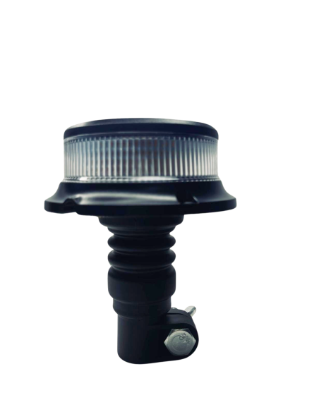 Orange weiß 18 LED Rundumleuchte 3 Blitzmuster 12/24V ECE R65 R10 + Halterung T