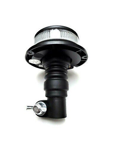 Orange weiß 18 LED Rundumleuchte 3 Blitzmuster 12/24V ECE R65 R10 + Halterung T