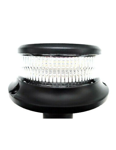 Orange weiß 18 LED Rundumleuchte 3 Blitzmuster 12/24V ECE R65 R10 + Halterung T