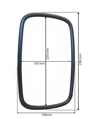 Außenspiegel Seitenspiegel UNIVERSAL 238x148 ø10 Bagger Traktor Baumaschinen LKW