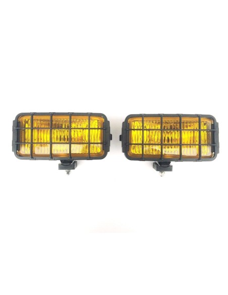 2x Nebelscheinwerfer E8 H3 Halogen Gelb 12V 24V Zusatzscheinwer 195x95x82 mm