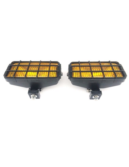 2x Nebelscheinwerfer E8 H3 Halogen Gelb 12V 24V Zusatzscheinwer 195x95x82 mm