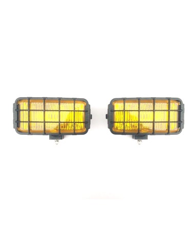 2x Nebelscheinwerfer E8 H3 Halogen Gelb 12V 24V Zusatzscheinwer 195x95x82 mm