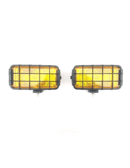 2x Nebelscheinwerfer E8 H3 Halogen Gelb 12V 24V Zusatzscheinwer 195x95x82 mm