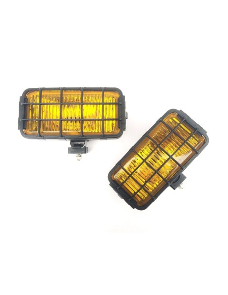 2x Nebelscheinwerfer E8 H3 Halogen Gelb 12V 24V Zusatzscheinwer 195x95x82 mm