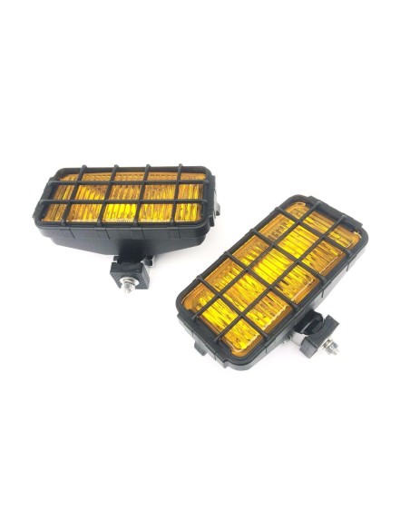 2x Nebelscheinwerfer E8 H3 Halogen Gelb 12V 24V Zusatzscheinwer 195x95x82 mm