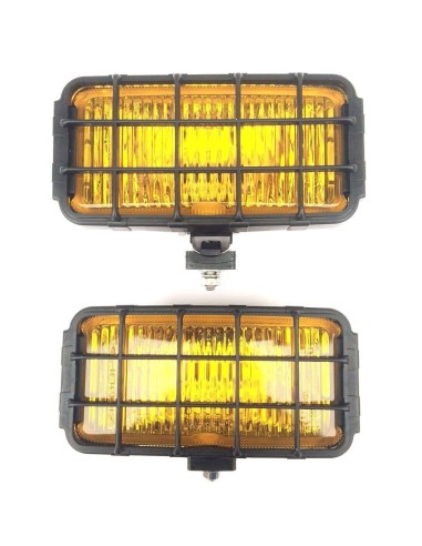 2x Nebelscheinwerfer E8 H3 Halogen Gelb 12V 24V Zusatzscheinwer 195x95x82 mm