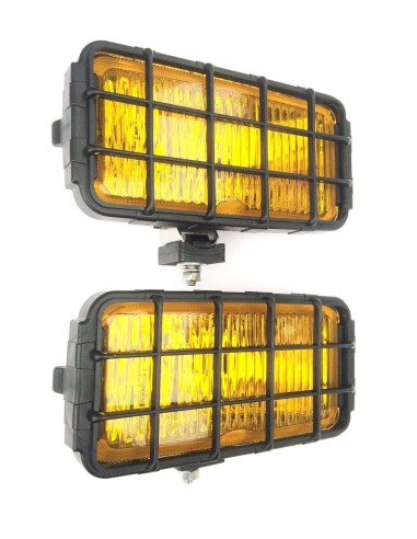 2x Nebelscheinwerfer E8 H3 Halogen Gelb 12V 24V Zusatzscheinwer 195x95x82 mm