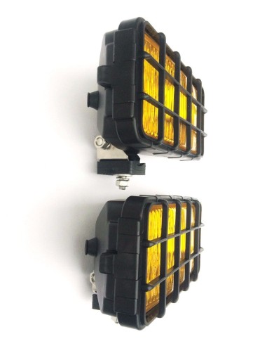 2x Nebelscheinwerfer E8 H3 Halogen Gelb 12V 24V Zusatzscheinwer 195x95x82 mm