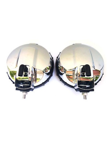 2x Rund Chrom Fernscheinwerfer H3 Halogen Zusatzscheinwerfer 183 mm 12V 24V E20
