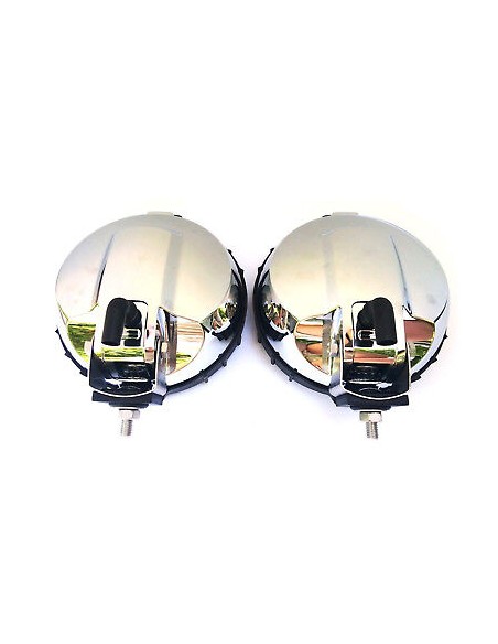2x Rund Chrom Fernscheinwerfer H3 Halogen Zusatzscheinwerfer 183 mm 12V 24V E20